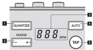 PIONEER RMX-1000 - Vornehmen der Einstellungen BPM und QUANTIZE - 1