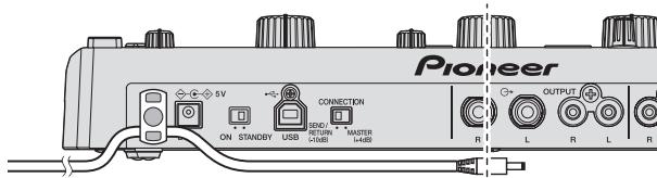 PIONEER RMX-1000-W - Utilisation du crochet de cordon - 1