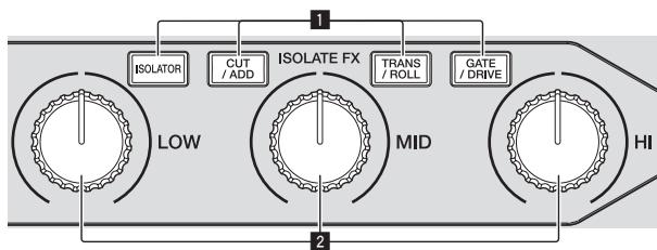 PIONEER RMX-1000-W - ISOLATE FX Sektion - 1