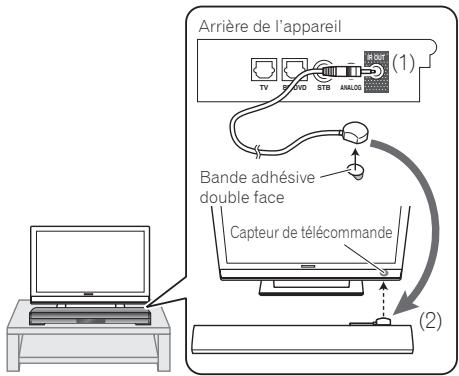 PIONEER SBX-300 - Raccordement du câble infrarouge fourni - 1