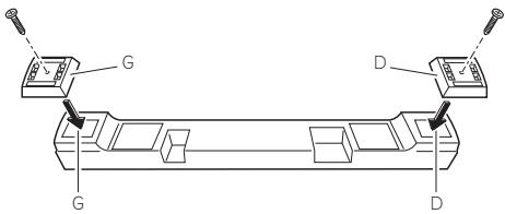 PIONEER SBX-300 - Précautions lors de la fixation des pieds de réglage de hauteur - 1