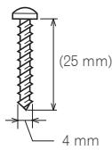 PIONEER SBX-300 - Zorg zich voor schroeven die geschikt zijn voor de bevestigingspunten voor wandmontage aan deijkenkant van het toestel. - 1
