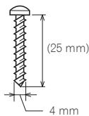 PIONEER SBX-300 - Obtain commercially available screws that fit the holes of the wall mounting fittings on the rear of the unit. - 1