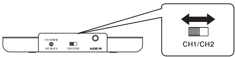 DC IN 8 V CH1/CH2 AUDIO IN CH1/CH2