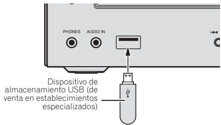 PIONEER X-HM21-K - Conecte el dispositivo de almacenimiento USB. - 1