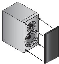 PIONEER X-HM31V-K - Afnemen en verrangen van de grille aan de voorzijde - 1
