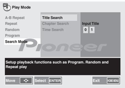 PIONEER X-HM31V-K - Mode de recherche - 2