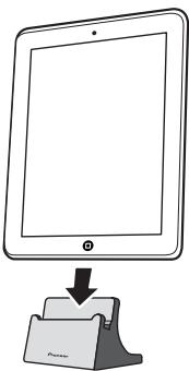 PIONEER X-HM31V-K - Connecting iPod/iPhone/iPad using supplied iPad stand - 2