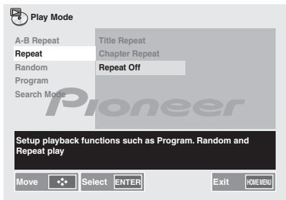 PIONEER X-HM31V-K - Utilice / para seleccionar Repeat Off. - 1