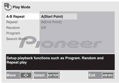 PIONEER X-HM31V-K - Gebruik / om de A(Start Point) te selecteren. - 1