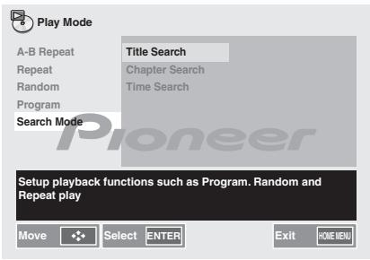 PIONEER X-HM31V-K - Mode de recherche - 1