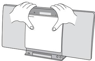 PIONEER X-SMC00BT-W - Using both hands, slide the changeable panel up to remove it. - 1