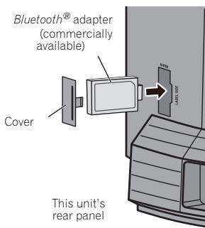 PIONEER X-SMC1-W - Connect the Bluetooth® adapter to the unit when the unit is in standby mode. - 1