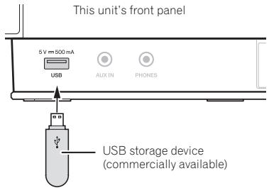 PIONEER X-SMC1-W - Connecting USB storage devices - 1