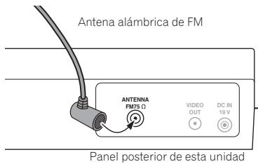 PIONEER X-SMC1-W - Conexión de la antenna de FM - 1