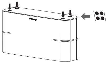 PIONEER XW-BTS3-W - Attaching Rubber feet - 1