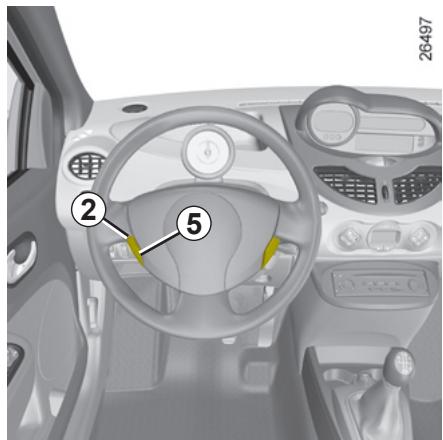 RENAULT NOUVELLE TWINGO - RÉGULATEUR-LIMITEUR DE VITESSE : fonction régulateur (suite) - 2