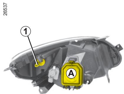 RENAULT NOUVELLE TWINGO - PROJECTEURS AVANT : remplacement des lampes (suite) - 1