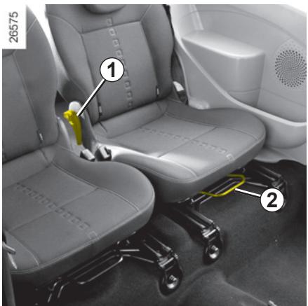 RENAULT NOUVELLE TWINGO - SIÈGES ARRIÈRE : réglages - 1