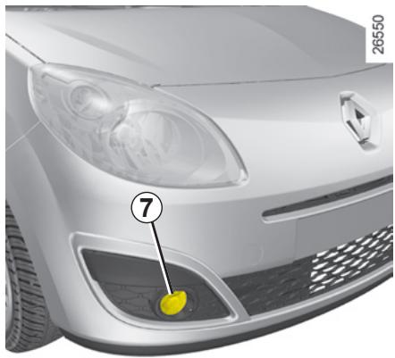 RENAULT NOUVELLE TWINGO AUTHENTIQUE - PROJECTEURS AVANT : remplacement des lampes (suite) - 1