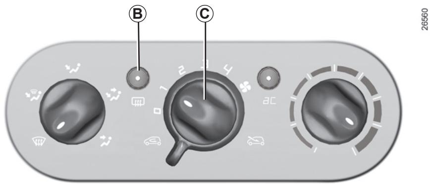 RENAULT NOUVELLE TWINGO AUTHENTIQUE - CHAUFFAGE – VENTILATION AVEC ISOLATION DE L'HABITACLE (suite) - 1
