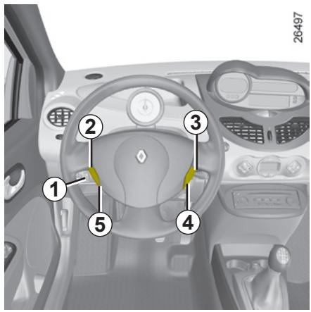 RENAULT NOUVELLE TWINGO AUTHENTIQUE - RÉGULATEUR-LIMITEUR DE VITESSE : fonction régulateur (suite) - 1