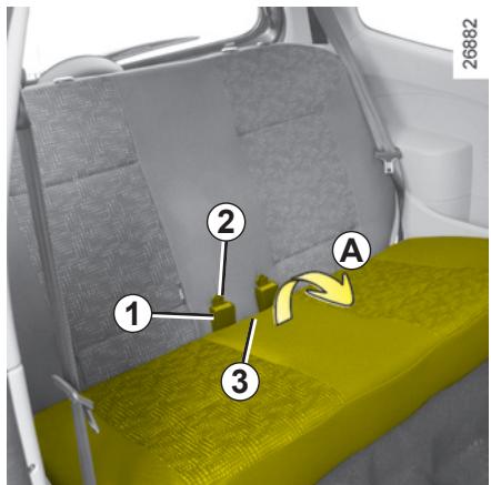 RENAULT NOUVELLE TWINGO AUTHENTIQUE - BANQUETTE ARRIÈRE : fonctionnalités - 1