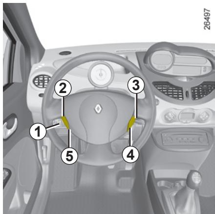 RENAULT NOUVELLE TWINGO DYNAMIQUE - RÉGULATEUR-LIMITEUR DE VITESSE : fonction régulateur (suite) - 1