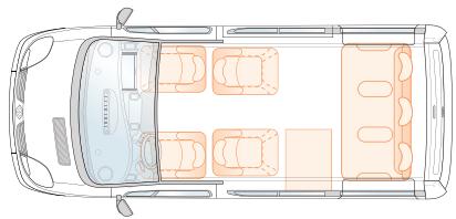 RENAULT TRAFIC GENERATION - Configuration petit salon 6 places (véhicule à l'arrêt) - 1