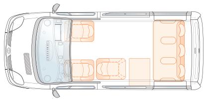 RENAULT TRAFIC GENERATION - Configuration grand salon 5 places (véhicule à l'arrêt) - 1