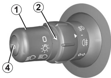 RENAULT CLIO 3 PHASE 2 - Pour régler l'intensité lumineuse du tableau de bord - 1