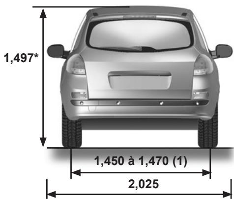 RENAULT CLIO 3 PHASE 2 - Dimensions (en mètres) (2/2) - 3
