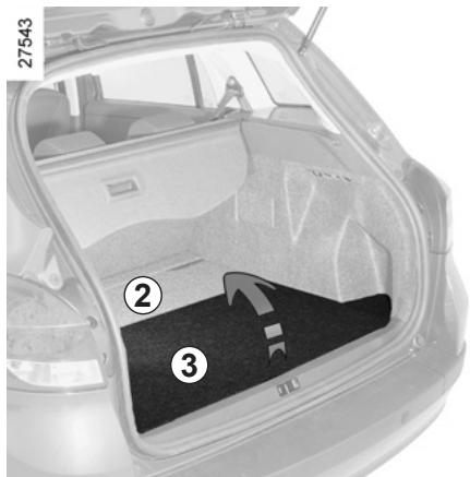 RENAULT CLIO 3 PHASE 2 - Emplacements pour anneaux d'arrimage 1 - 2