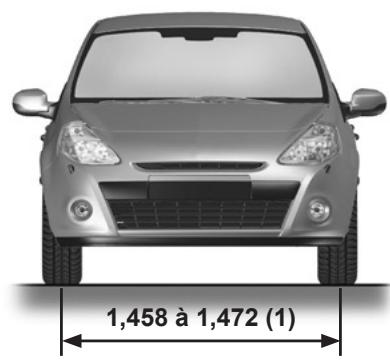 RENAULT CLIO 3 PHASE 2 - Dimensions (en mètres) (1/2) - 2