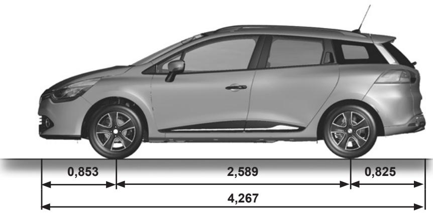 RENAULT CLIO IV ESTATE - Dimensions (en mètres) (2/2) - 1