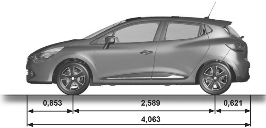 RENAULT CLIO IV ESTATE - Dimensions (en mètres) (1/2) - 1