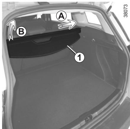 RENAULT CLIO IV ESTATE - Pour enrouler la partie couple du cache-bagages 1 - 1