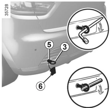 RENAULT CLIO IV ESTATE - Utilisez exclusivement les points de remorquage avant 2 et arrêté 5 - 2