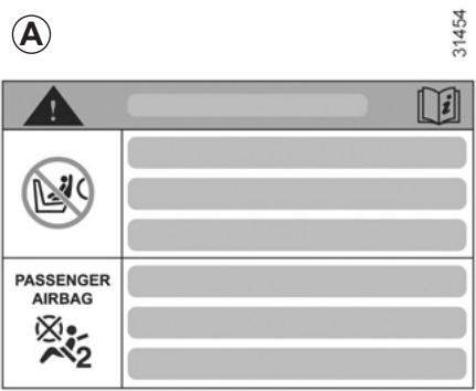 RENAULT FLUENCE ZE - SECURITE ENFANTS : désactivation, activation airbag passager avant (2/3) - 2