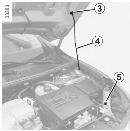 RENAULT FLUENCE ZE - Déverrouillage de sécurité du capot - 1