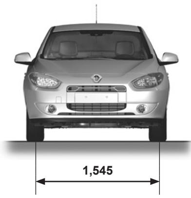 RENAULT FLUENCE ZE - DIMENSIONS (en metres) - 2