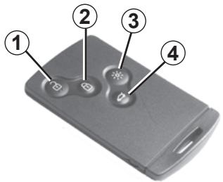 RENAULT LAGUNA III ESTATE - CARTE RENAULT À TÉLÉCOMMANDE : utilisation - 1