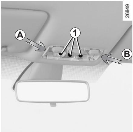 RENAULT LAGUNA III ESTATE - ÉCLAIRAGE INTÉRIEUR : remplacement des lampes (1/2) - 1