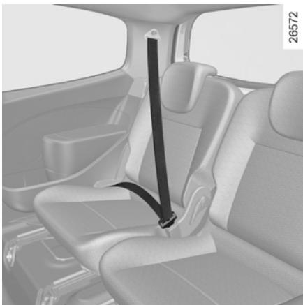 RENAULT TWINGO II RESTYLE - CEINTURES DE SECURITE ARRIÈRE - 1