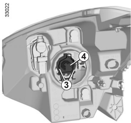 RENAULT TWINGO II RESTYLE - PROJECTEURS AVANT : remplacement des lampes (1/2) - 3