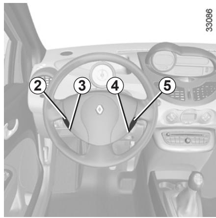 RENAULT TWINGO II RESTYLE - RÉGULATEUR-LIMITEUR DE VITESSE : fonction régulateur (1/4) - 4