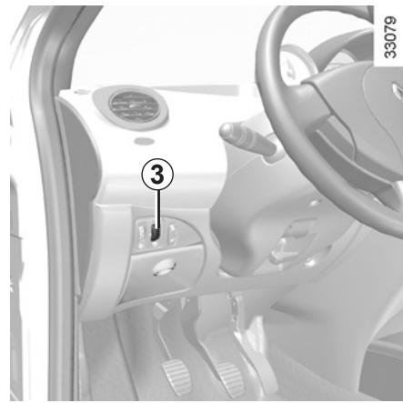 RENAULT TWINGO II RESTYLE - Pour régler l'intensité lumineuse du tableau de bord - 1