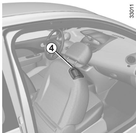 RENAULT TWINGO II RESTYLE - Pour régler la hauteur de l'assise du siège conducteur - 1