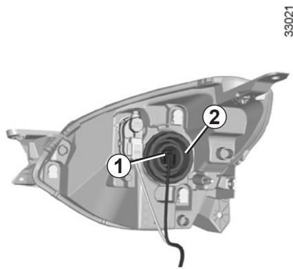 RENAULT TWINGO II RESTYLE - PROJECTEURS AVANT : remplacement des lampes (1/2) - 1