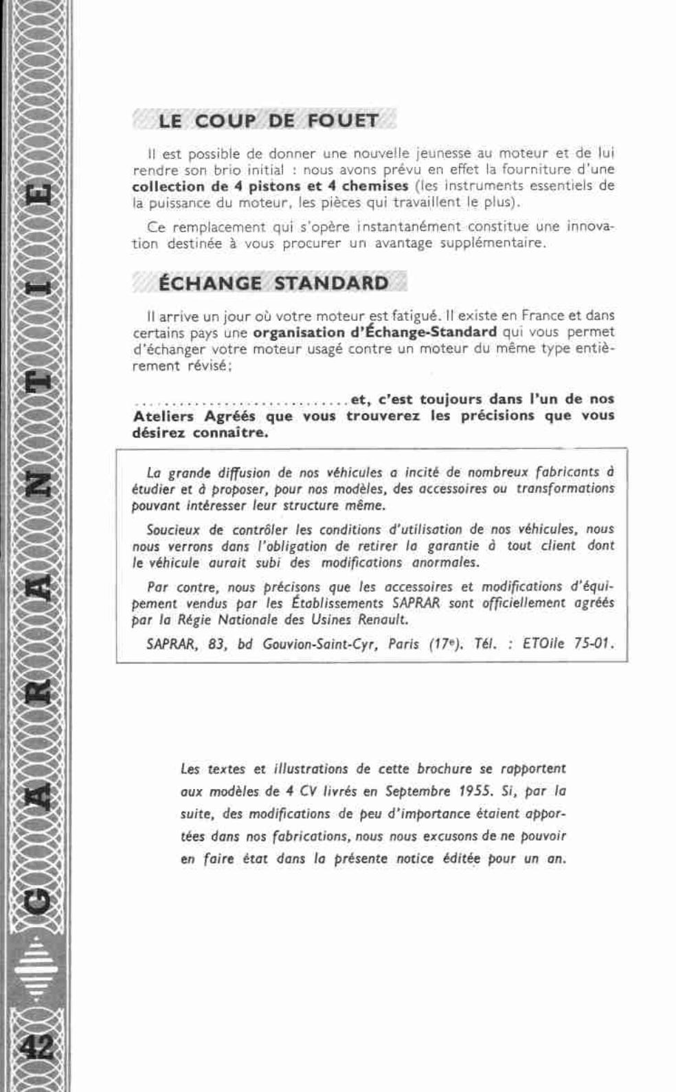 RENAULT 4CV - Échange standard - 1
